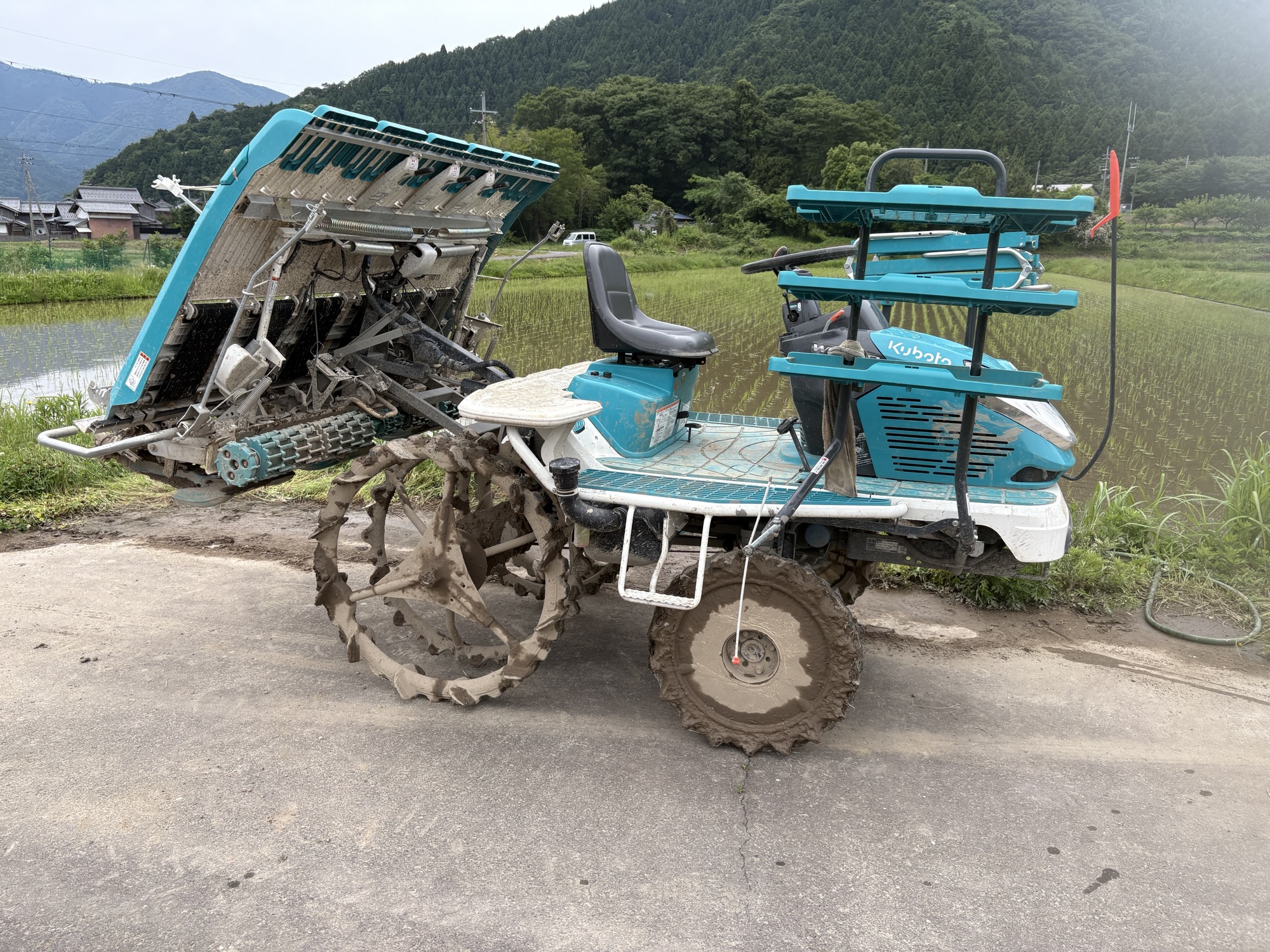 田植え機の洗車